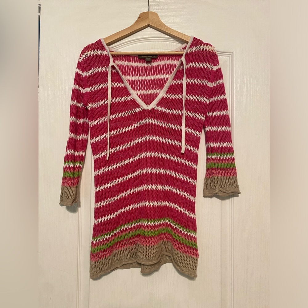 Tommy Bahama Star Island linen/cotton blend cover up, size XS/TP, hot pink